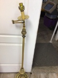 48? Gold Tone Floor Lap, untested and missing lamp shade.