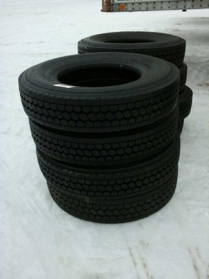 (8) 11R22.5 Goodyear Recap Tires