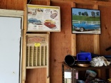 (4) Car Pictures, Frames, Washboard