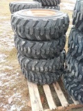 (4) Skid Steer Tires & Rims