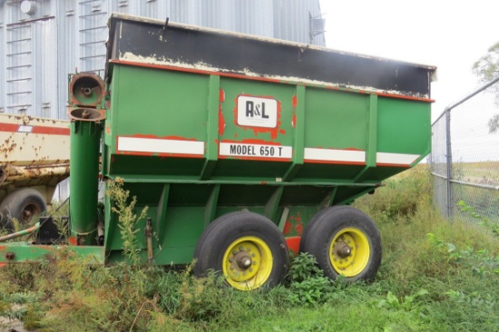 A&L Model 650 T  Grain Cart, SN #650t-819544,  Model  GOP-650T-H, Walking Tandems, Roll Tarp, Hydrau