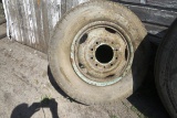 Truck Rim with 8.25x20 Truck Tire, Fits a Ford Straight Truck.