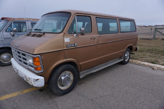 1989 Dodge Ram 350 Cargo Van, VIN# 285WB35Y1KK356665, 5.2 Liter V-8 Gas Engine, Automatic Transmissi