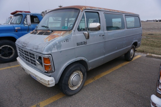 1985 Dodge Ram 350 Royal Cargo Van, VIN# 2B5WB31T2FK297500, 5.2 Liter V-8 Gas Engine,