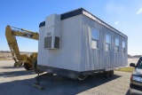 12'x25' Tandem Axle Portable Jobsite Office Trailer, Heat & Air Conditioning, Side Door