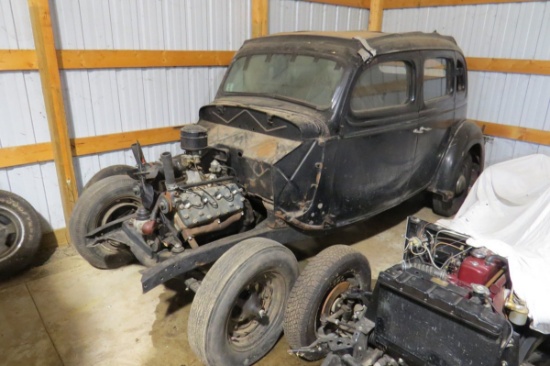 1936 Ford Fordor Sedan, Suicide Doors, V-8 Flathead Gas Engine, Original Unrestored Condition-Sells