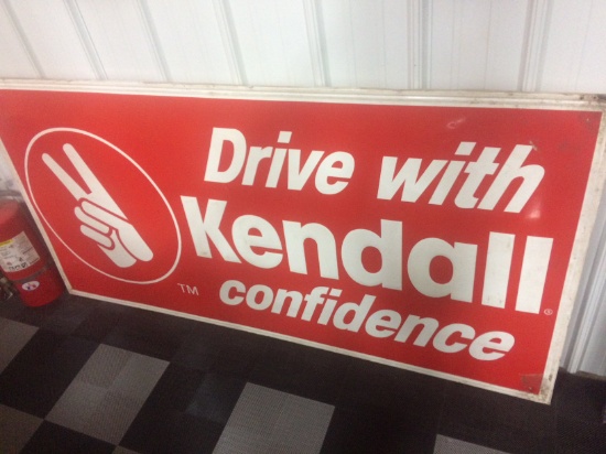 "Drive with Kendall Confidence" Metal Sign, 6'x36", One Sided.