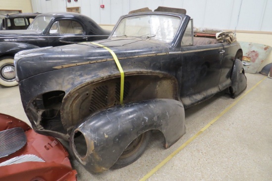 1940 Lincoln Zephyr 2-Door Convertible, Original Unrestored Condition, Convertible Top Frame is ther