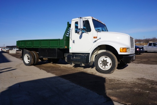 1999 International Model 4700 Flatbed Truck, VIN# 1HTSLABMXXH611657, 444 7.3 Liter Power Stroke Dies