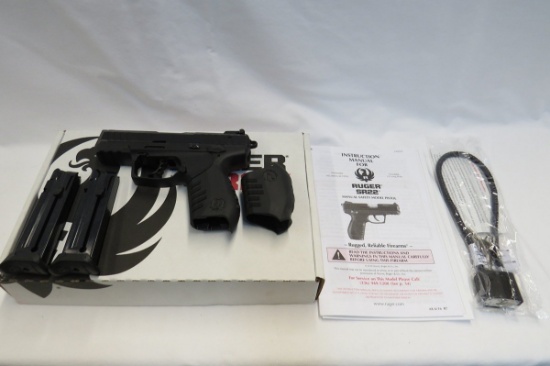 Ruger SR22 Semi-Auto Pistol, SN# 36763641, .22LR, (2) Clips, Extra Grip, Original Box, Lock, Instruc