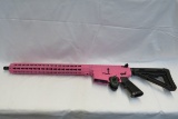 Ruger Model AR556 Semi-Auto Rifle, SN# 853-24920, 5.56mm, Frame & Barrel Protector are Pink, Top End