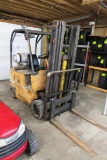 Yale 5,000 lb. LP Gas Forklift, SN #01980, 3-Stage Mast, No Side Shift, Solid Warehouse Tires.