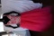 Fiesta Gowns, Beaded Ball gown, Raspberry, Size 12, $458 Retail Cost, Plast