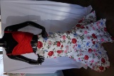 Sherri Hill, Printed Skirt and Top, Size 2, Red/Ivory Print, $598 Retail Co