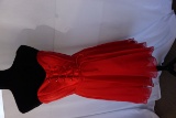Rachel Allan, Mini Dress, Red, Size 4, $258 Retail Cost, Plastic Dress Cove