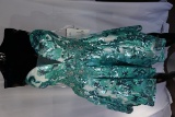 Hannah S Beaded Mini Dress, Aqua/White, Size 0, $258 Retail Cost, Cloth Dre