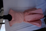 Sherri Hill Mini Skirt & Sweater Top, Blush, Size 6, $450 Retail Cost.