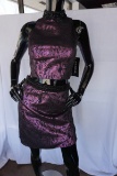 Sherri Hill Beaded 2-Piece Skirt & Top, Size 2, Purple, $250 Retail Cost.