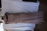 Cameron Blake Mother's Dress, Long, Mink, Size 14, $458 Retail Cost.