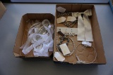 (2) Boxes of Costume Jewelry, Crystal Sashes.