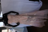 Mac Duggal, Strapless Beaded Gown, Blush, Size 2, $698 Retail Cost, Plastic