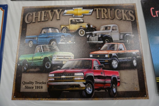 Chevy Trucks Metal Sign (Repro).