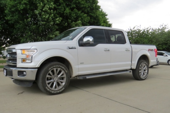 2015 Ford Model F-150 Super Crew Lariat 4x4 Pickup, VIN# 1FTEW1EG9FKD57688, 3.5 Liter V-6 Eco-Boost