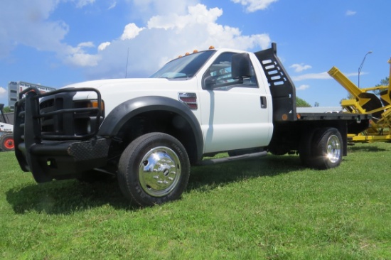 2008 Ford Model F-450 Super Duty XL 1-Ton Dually Flatbed Pickup, 6.4 L