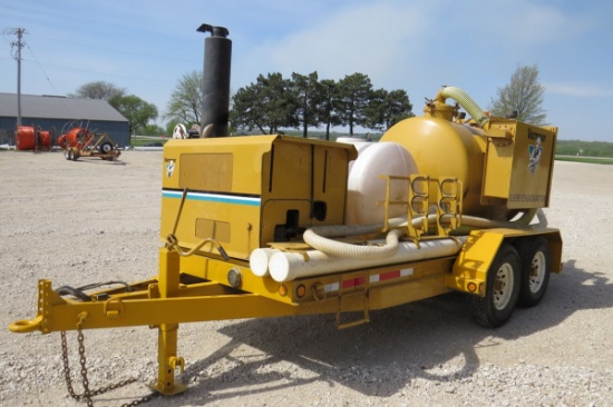 2001 Vermeer Model E550 Evacuator Portable Vac Trailer Rig, VIN# 1VRT2029411000338, Deutz Model F2L1