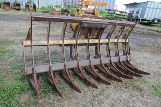 JRB Heavy Duty Root Rake Attachment for Wheel Loaders.