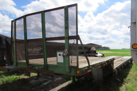 1989 Phoenix 48’ Tandem Spread Axle Drop Deck Flatbed Trailer, VIN #461BR4B39K1019566, 80,000 lb. GV