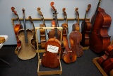(13) Various Brands of Cello & Bass Bodies & Parts, (2) Handmade Cello Rack