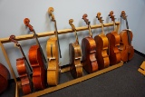 (8) Cellos (Parts Only) & (1) Cello Handmade Rack. (Local Pick-up Only).
