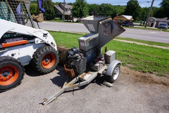 Dosko Model Chip N Mulch Portable Chipper/Shredder on 1-Axle Trailer, Kohler Gas Engine with Electri