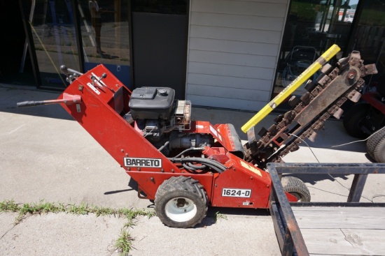 Barreto Commercial Walk-Behind Trencher, Briggs & Stratton 16HP Vanguard Gas Engine with Electric St