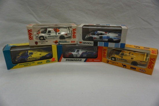 (4) Onyx Model Cars 1:43 Scale Models in Boxes, Porsche 962C, Made in Portu