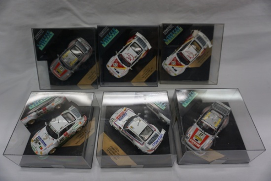 (6) Vitesse 1:43 Scale Models in Plastic Display Boxes, Made in China, Pors