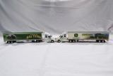 (2) 1/64 Scale John Deere Truck Tractor & Trailer Combos - 