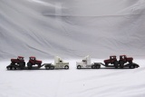 (2) Ertl 1/64 Scale Case Truck Tractor & Trailer Combos with IHC Tractors.