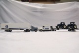 (2) Ertl 1/64 Scale Truck Tractor & Trailer Combos - New Holland Truck & Tr