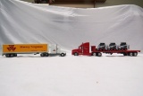 (2) Various Brands & Scales of Truck Tractor & Trailer Combos - Massey Ferg