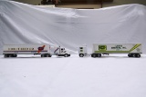 (2) Ertl 1/64 Scale Truck Tractor & Trailer Combos - Lewis Hybrids & Hoblit