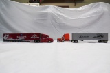 (2) 1/64 Scale Truck Tractor & Trailer Combos - Snap On & Gleaner.