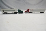 (2) Ertl 1/64 Scale Truck Tractor & Trailer Combos - Vermeer & Moor Mans.