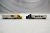 (2) Ertl 1/64 Scale Truck Tractor & Trailer Combos - Kent Feeds, Inc. & Wal