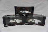 (3) Ebbro 1:43 Scale Models in Boxes, Porsche 906/6LH, Crafted in China (Al