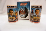 (3) Ceramarte Budweiser Beer Steins - 2007 