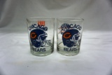 (2) Chicago Bears Glasses.