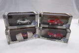 (4) Jolly-Model 1:43 Scale Models in Boxes, Ferrari & Porsche, Made in Ital