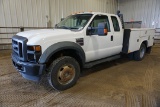 2008 Ford F-450 XL Super Duty Extended Cab Dually Diesel Service Truck, VIN# 1FDXX47R68EC94052, 6.4